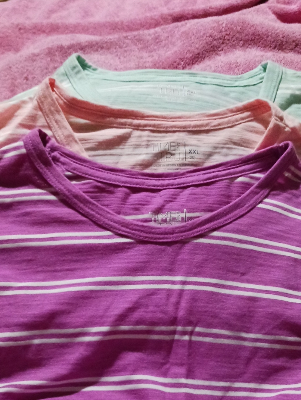 Lot of 3!! Time and Tru Striped Short Sleeve Tees.